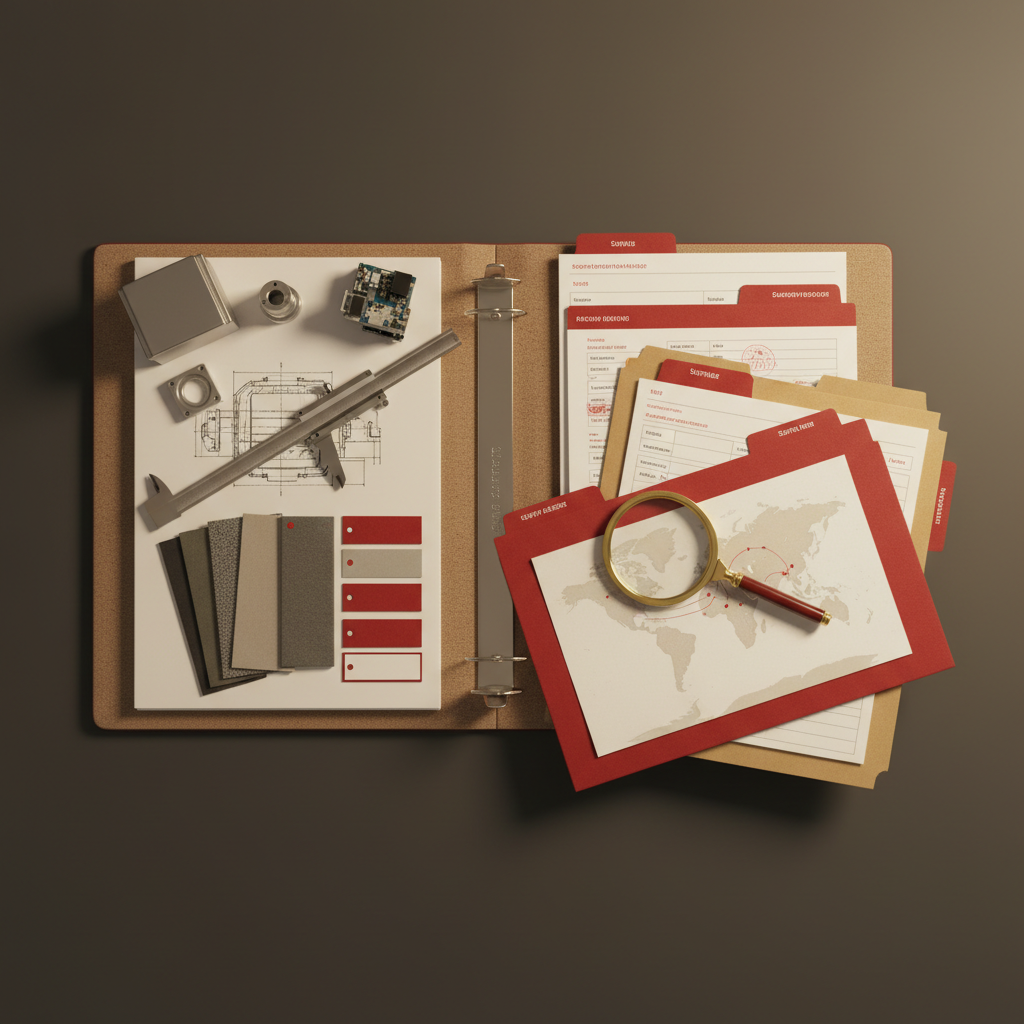 Sourcing expertise represented by technical documents, tools, and material samples
